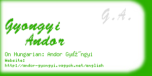 gyongyi andor business card